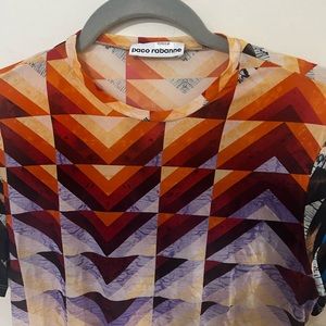 Paco RABANNE Patchwork Short Sleeve Top